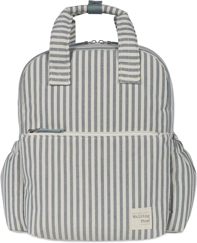 Bolsa de maternidad Walking Mum Praliné Rayas Matcha