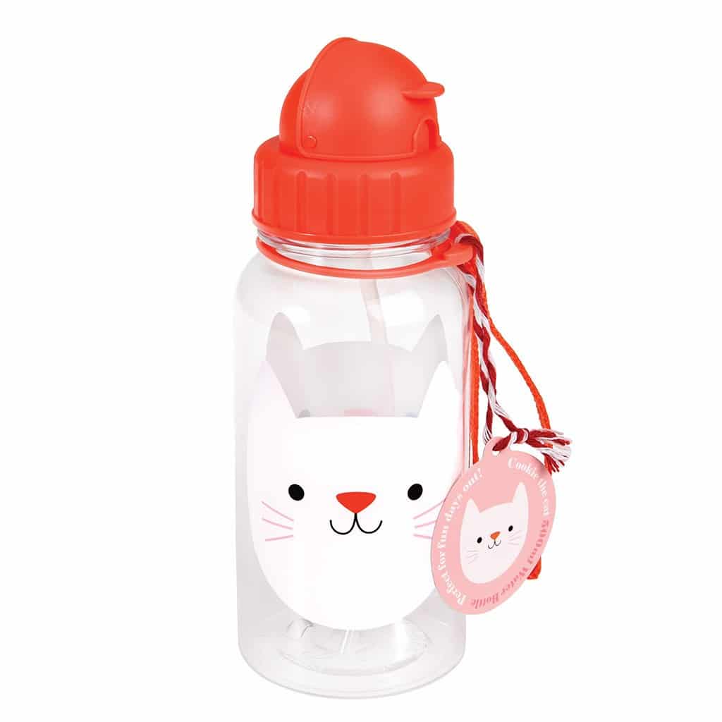 Botella de agua personalizada para niños con pajita, regalo de