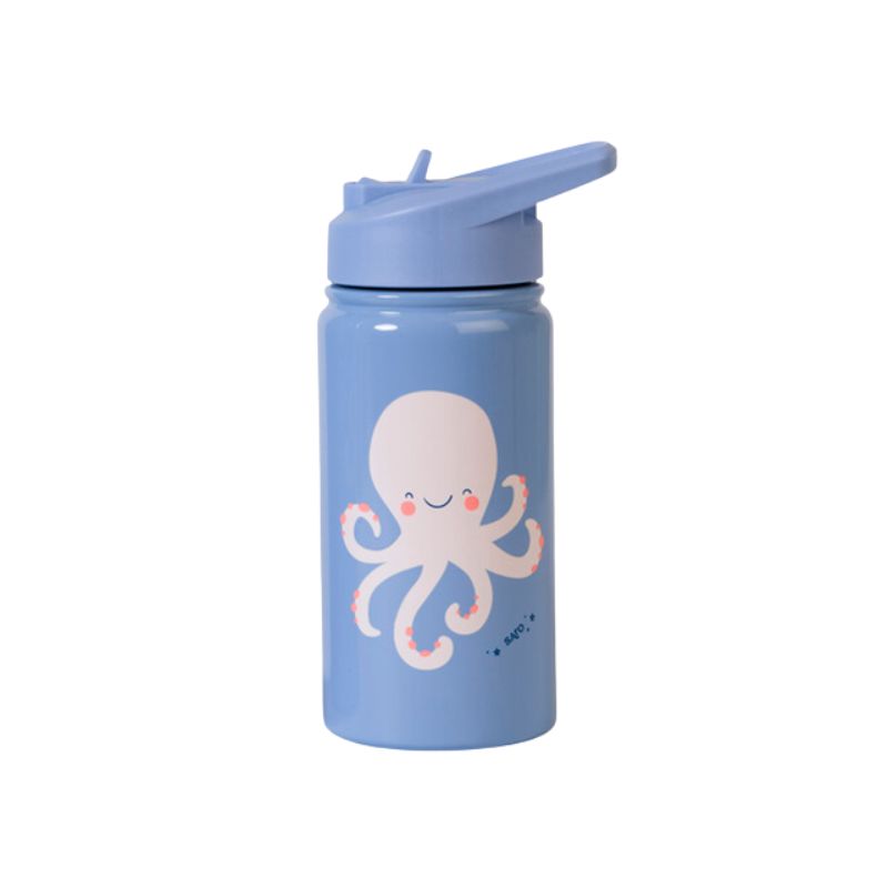 ➤ Botella térmica con pajita Ocean Azul 350ml